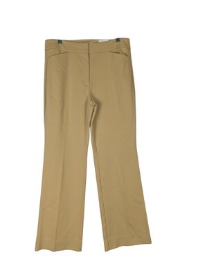 WHBM Pants Women's 12 Petite Tan Seasonless Slim Boot Pockets Business Casual